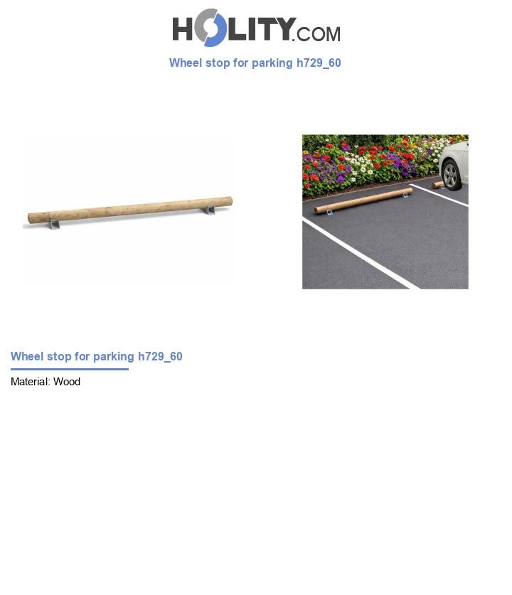 Wheel stop for parking h729_60