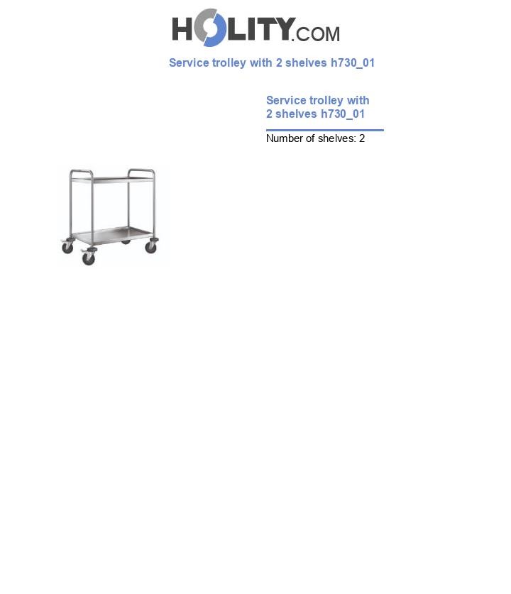 Service trolley with 2 shelves h730_01
