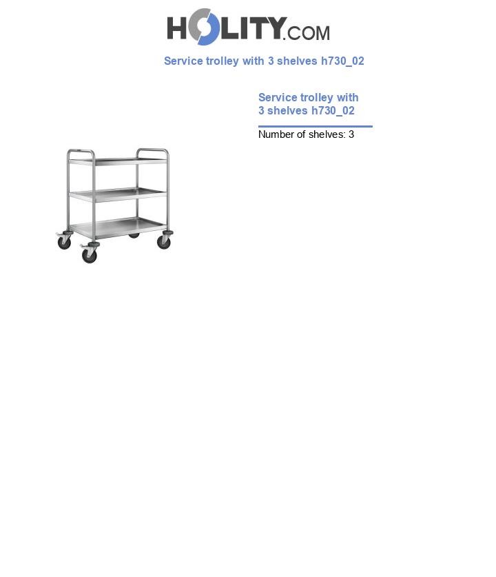 Service trolley with 3 shelves h730_02