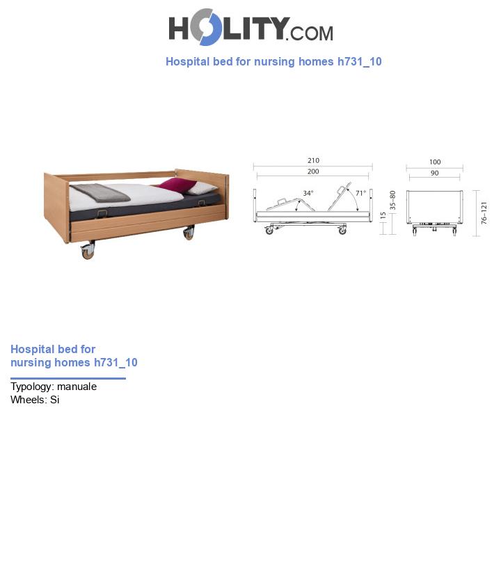 Hospital bed for nursing homes h731_10