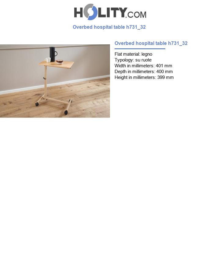 Overbed hospital table h731_32