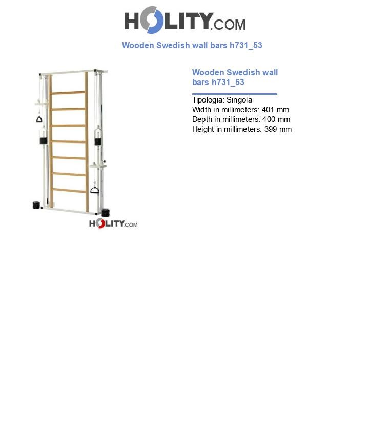 Wooden Swedish wall bars h731_53