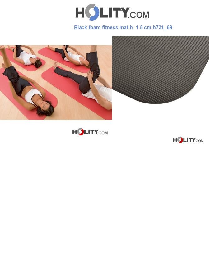Black foam fitness mat h. 1.5 cm h731_69