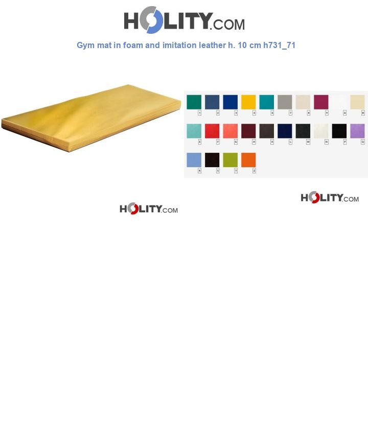 Gym mat in foam and imitation leather h. 10 cm h731_71