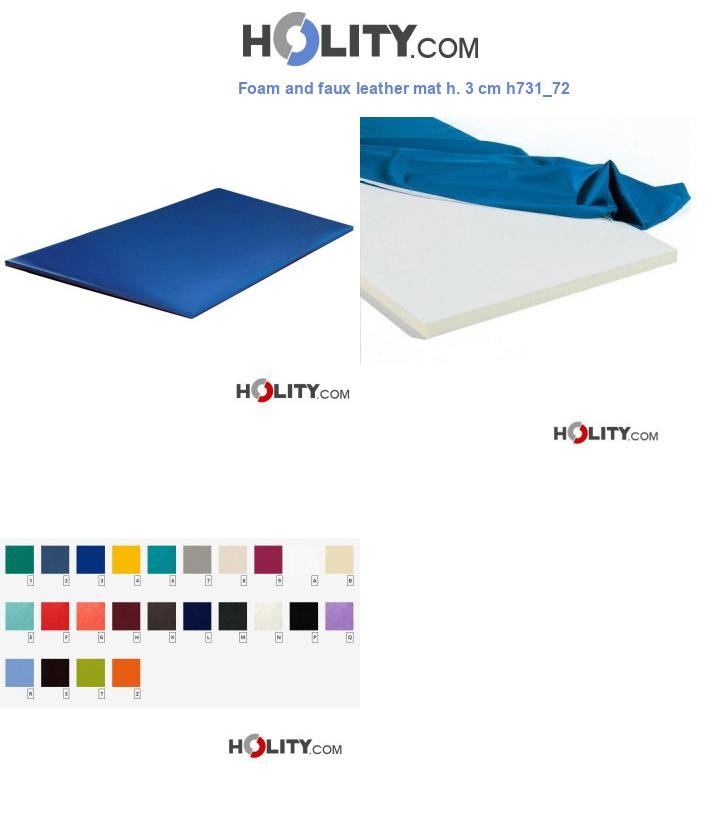 Foam and faux leather mat h. 3 cm h731_72