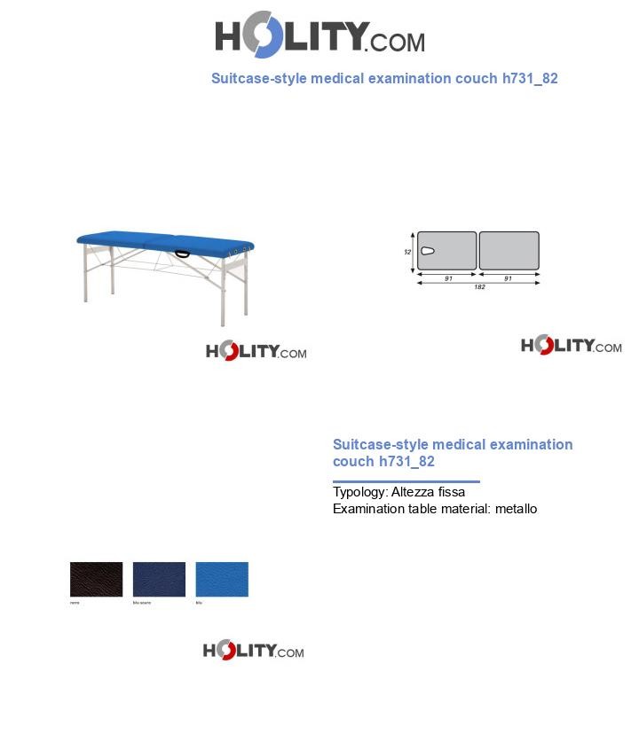 Suitcase-style medical examination couch h731_82