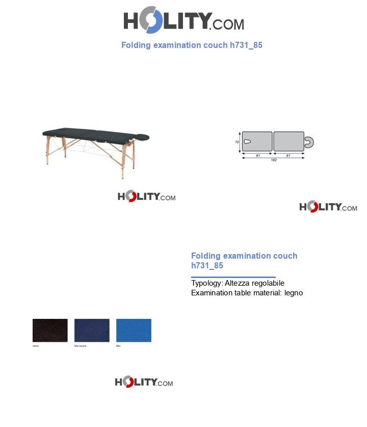 Folding examination couch h731_85