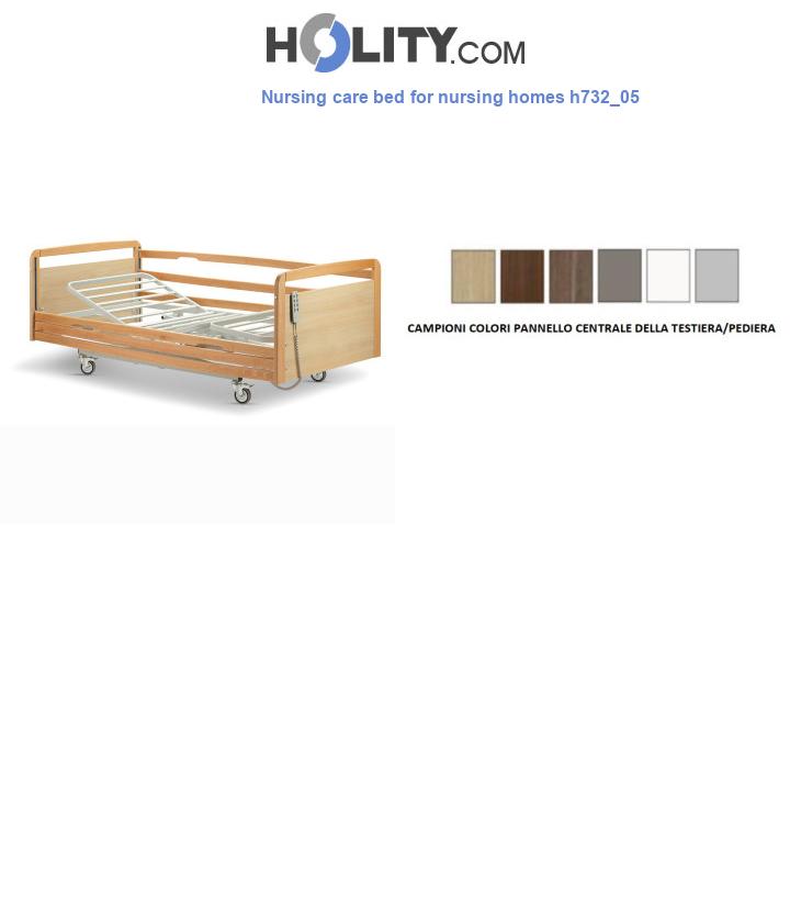 Nursing care bed for nursing homes h732_05