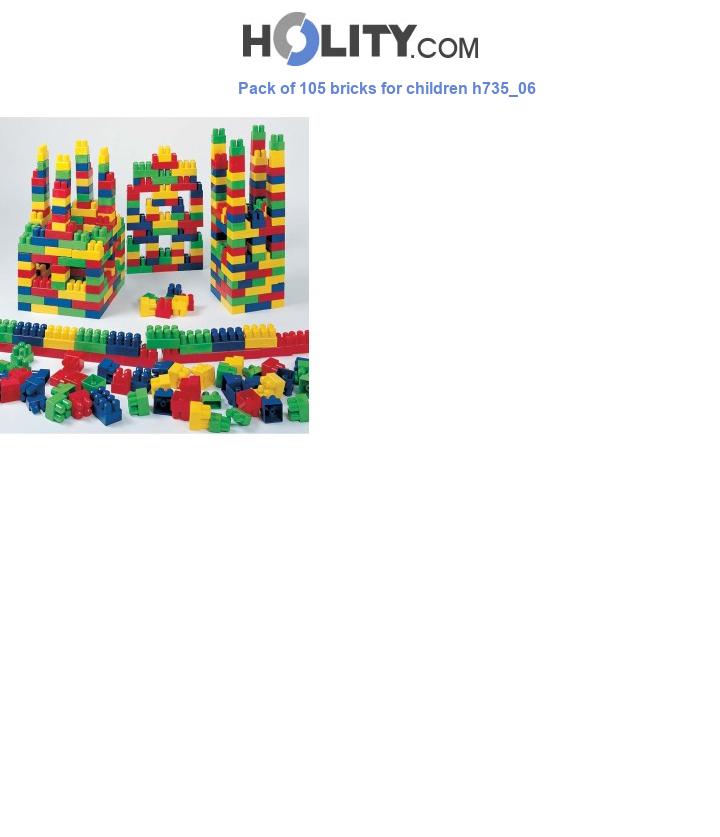 Pack of 105 bricks for children h735_06