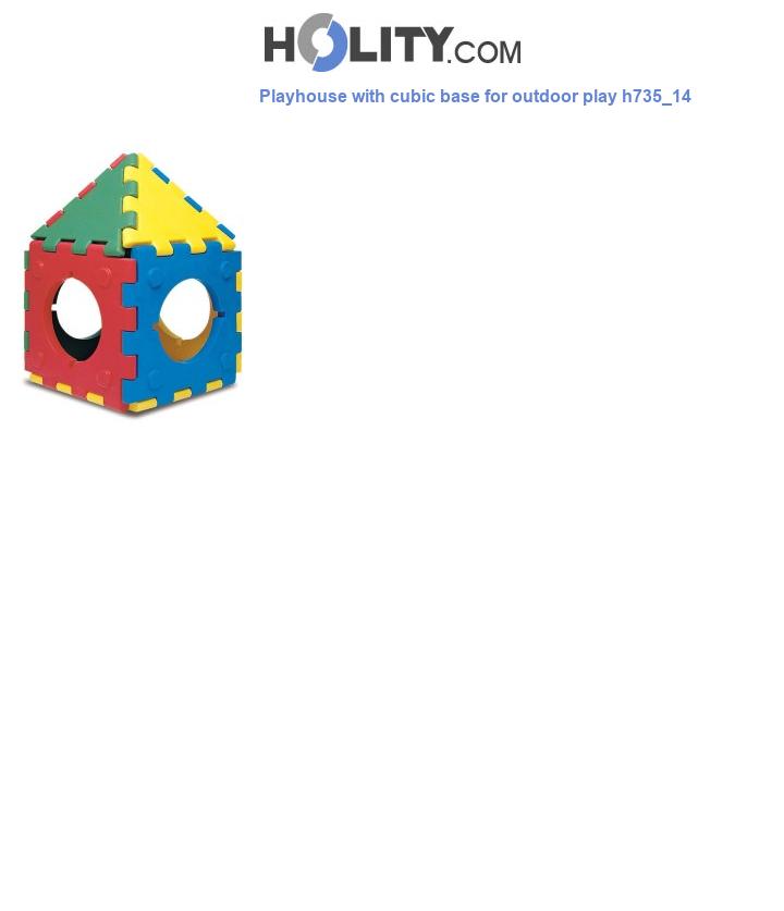 Playhouse with cubic base for outdoor play h735_14