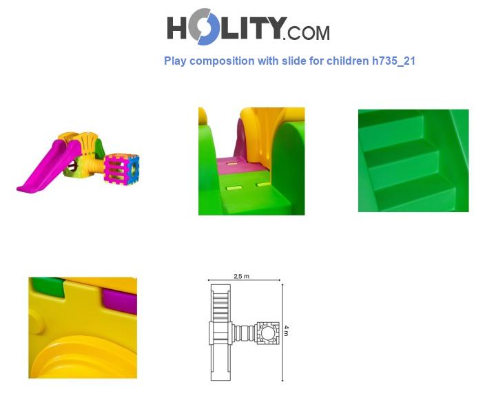 Play composition with slide for children h735_21