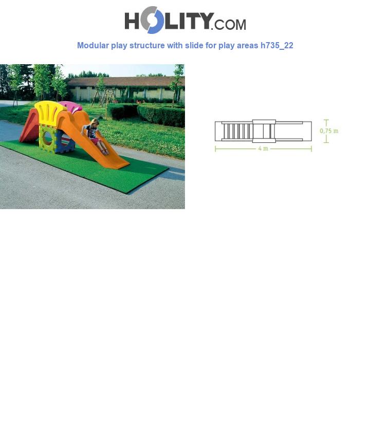 Modular play structure with slide for play areas h735_22