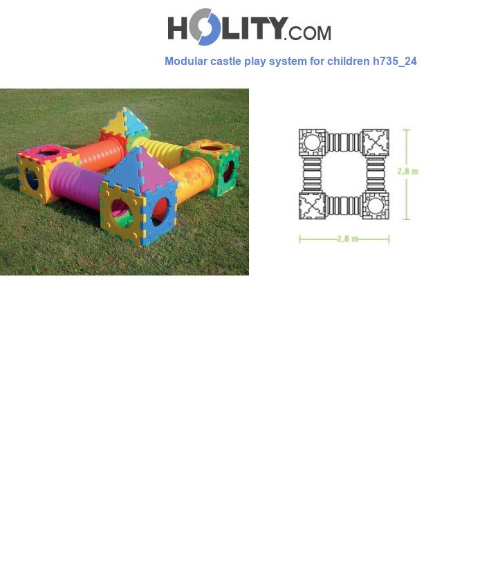 Modular castle play system for children h735_24
