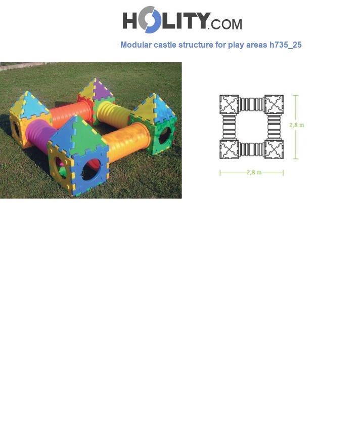 Modular castle structure for play areas h735_25
