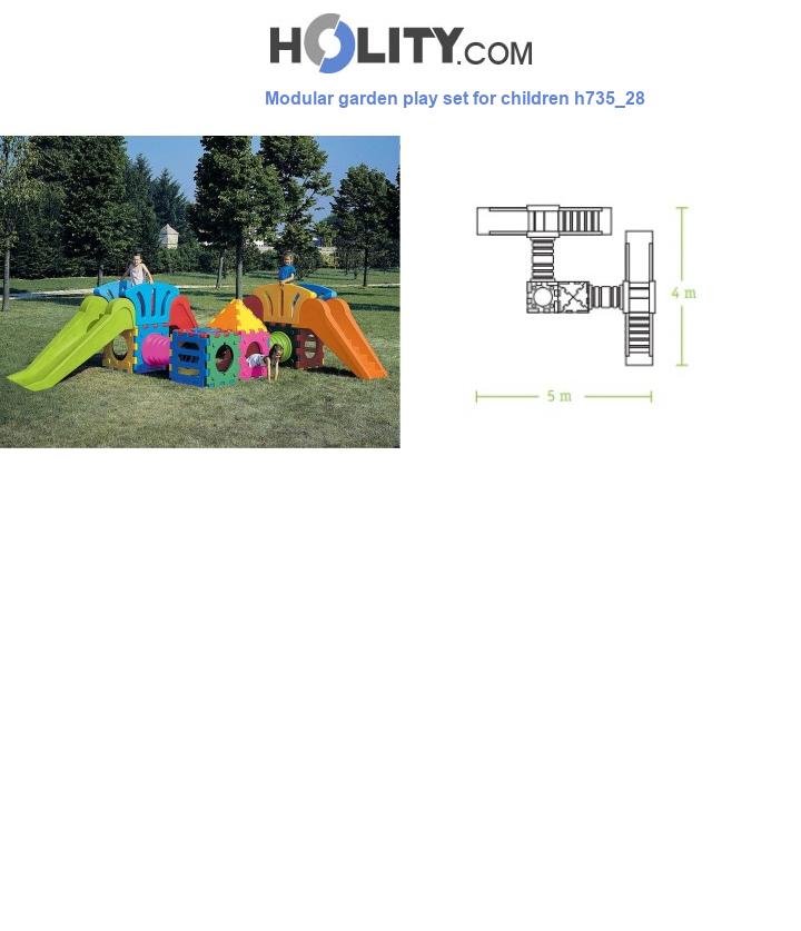 Modular garden play set for children h735_28