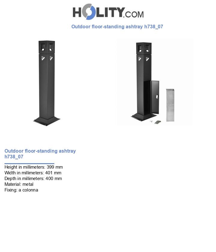 Outdoor floor-standing ashtray h738_07