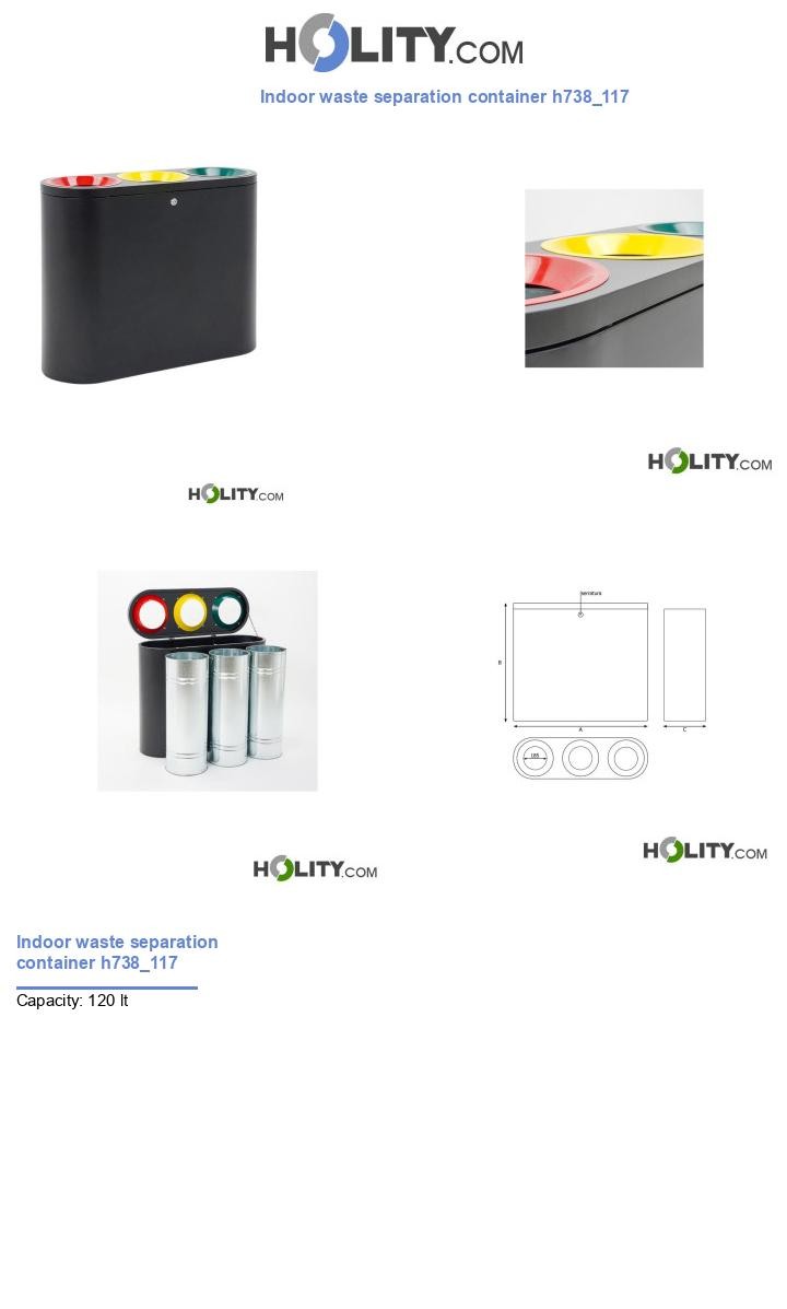 Indoor waste separation container h738_117