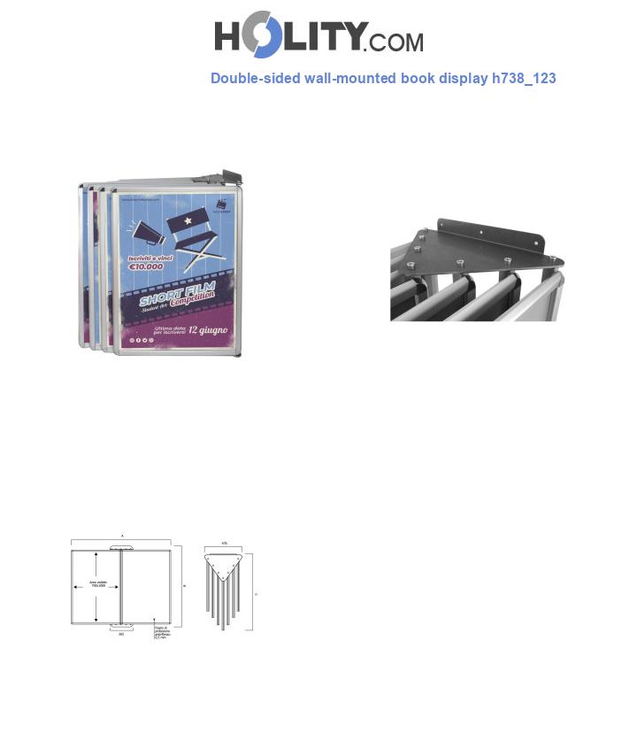Double-sided wall-mounted book display h738_123