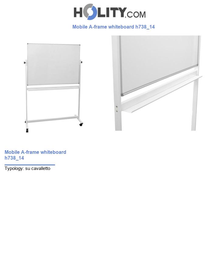 Mobile A-frame whiteboard h738_14