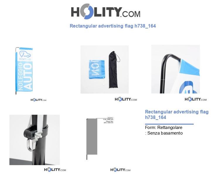 Rectangular advertising flag h738_164