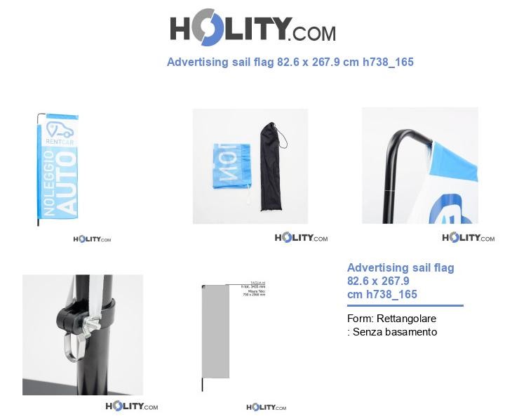 Advertising sail flag 82.6 x 267.9 cm h738_165