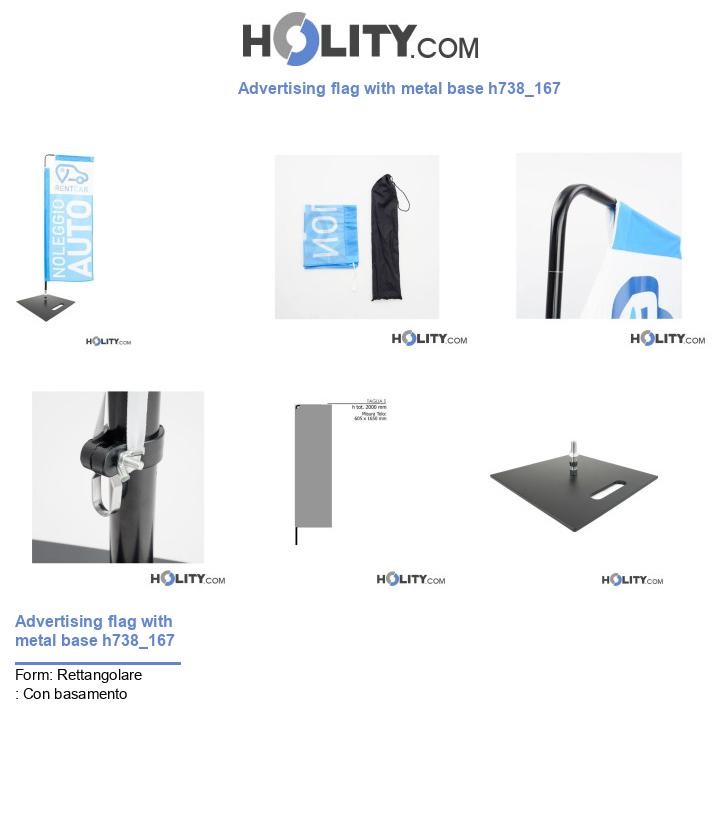 Advertising flag with metal base h738_167