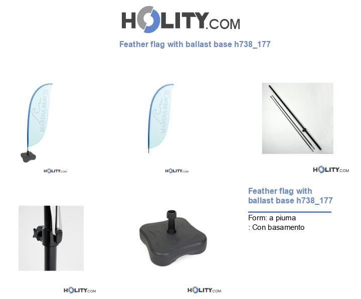 Feather flag with ballast base h738_177