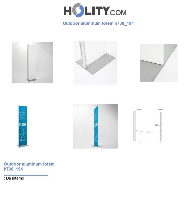 Outdoor aluminum totem h738_194