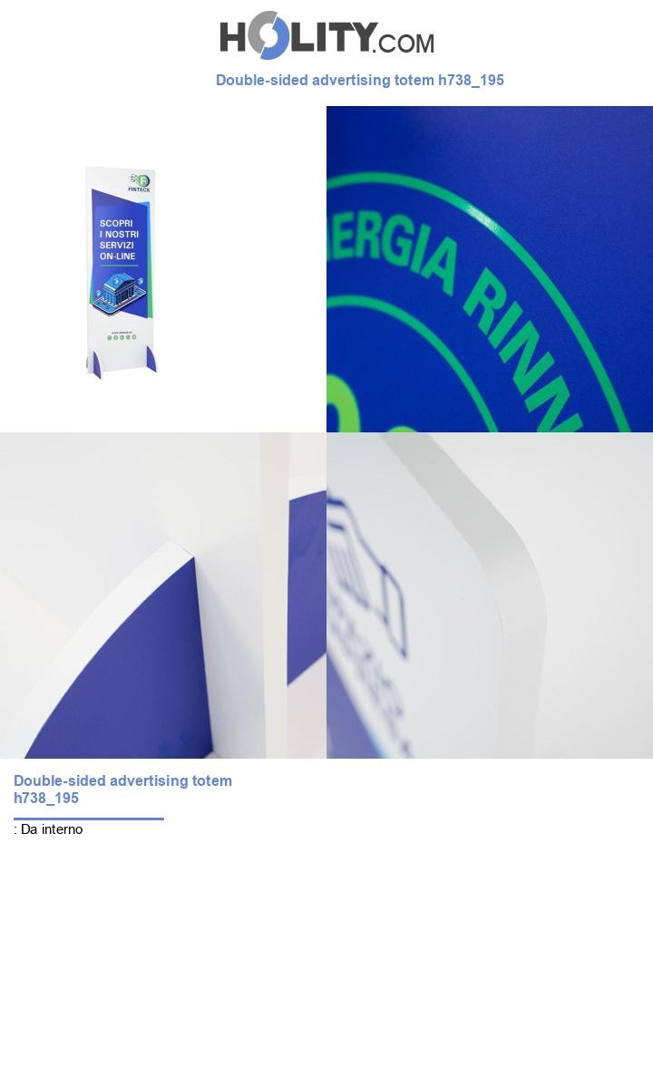 Double-sided advertising totem h738_195