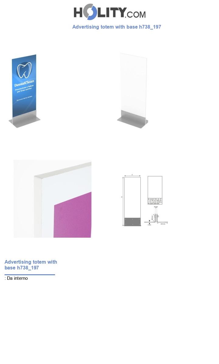 Advertising totem with base h738_197