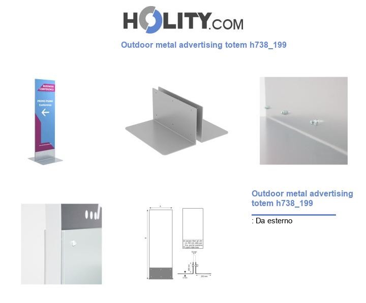 Outdoor metal advertising totem h738_199