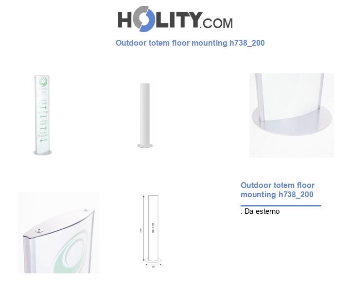 Outdoor totem floor mounting h738_200