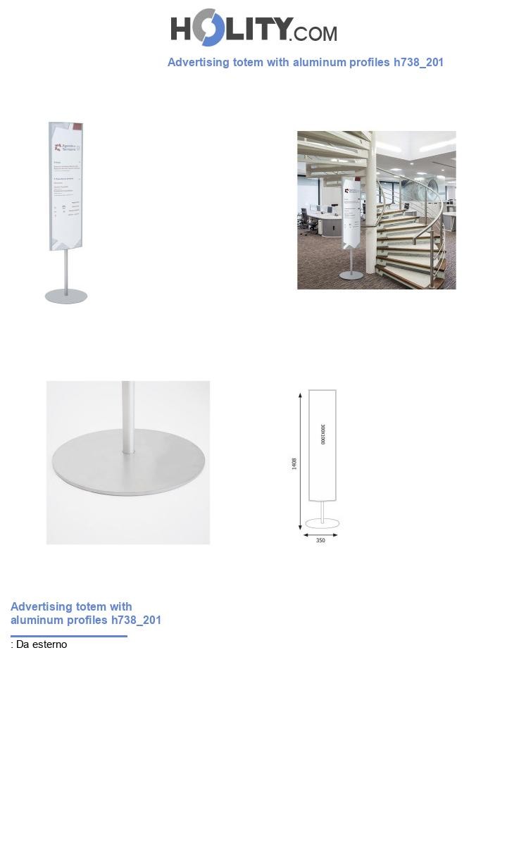 Advertising totem with aluminum profiles h738_201