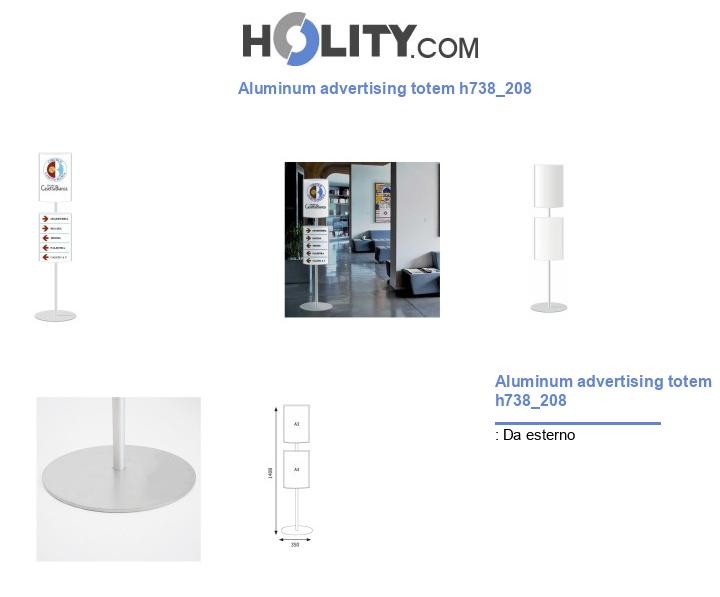 Aluminum advertising totem h738_208
