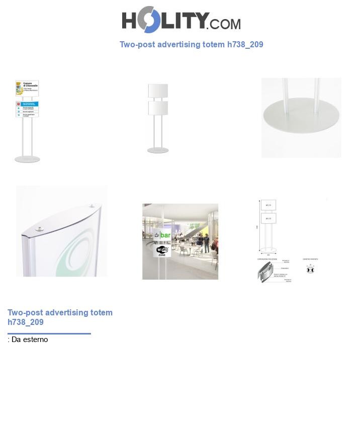 Two-post advertising totem h738_209