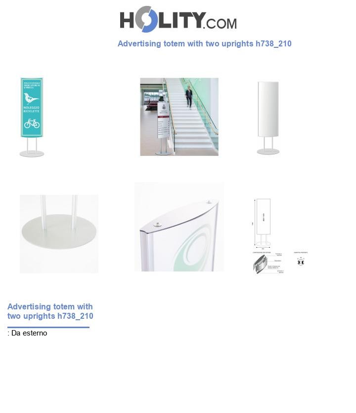 Advertising totem with two uprights h738_210