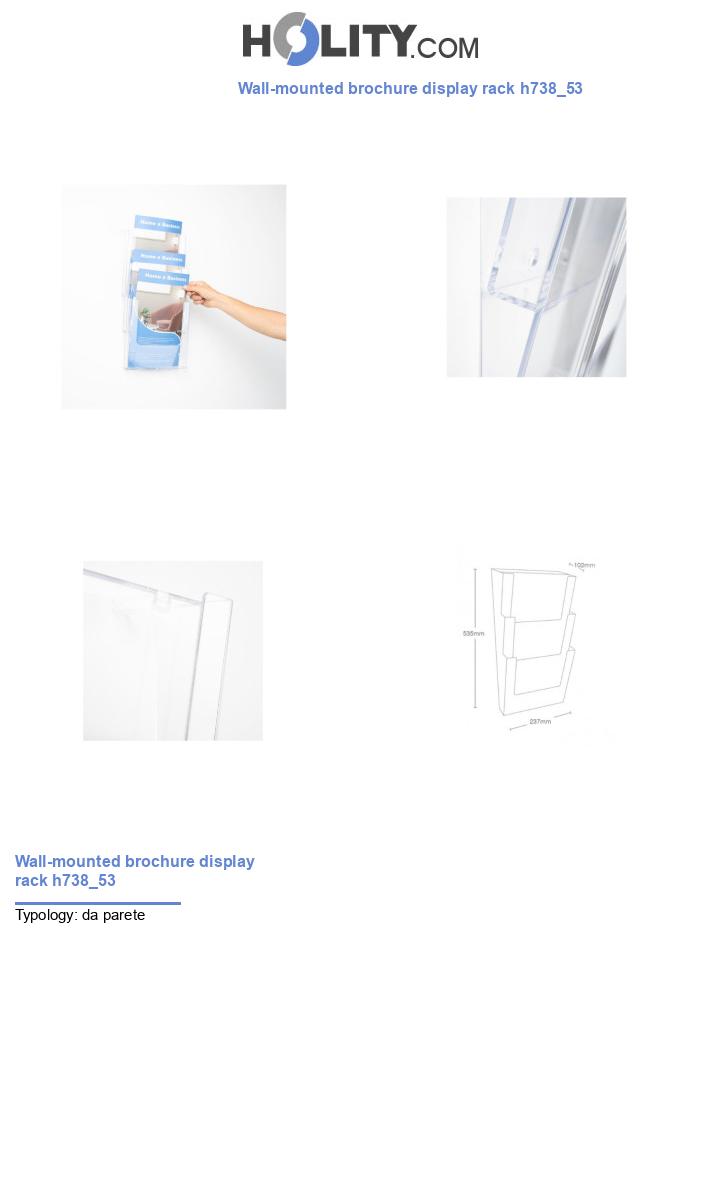 Wall-mounted brochure display rack h738_53