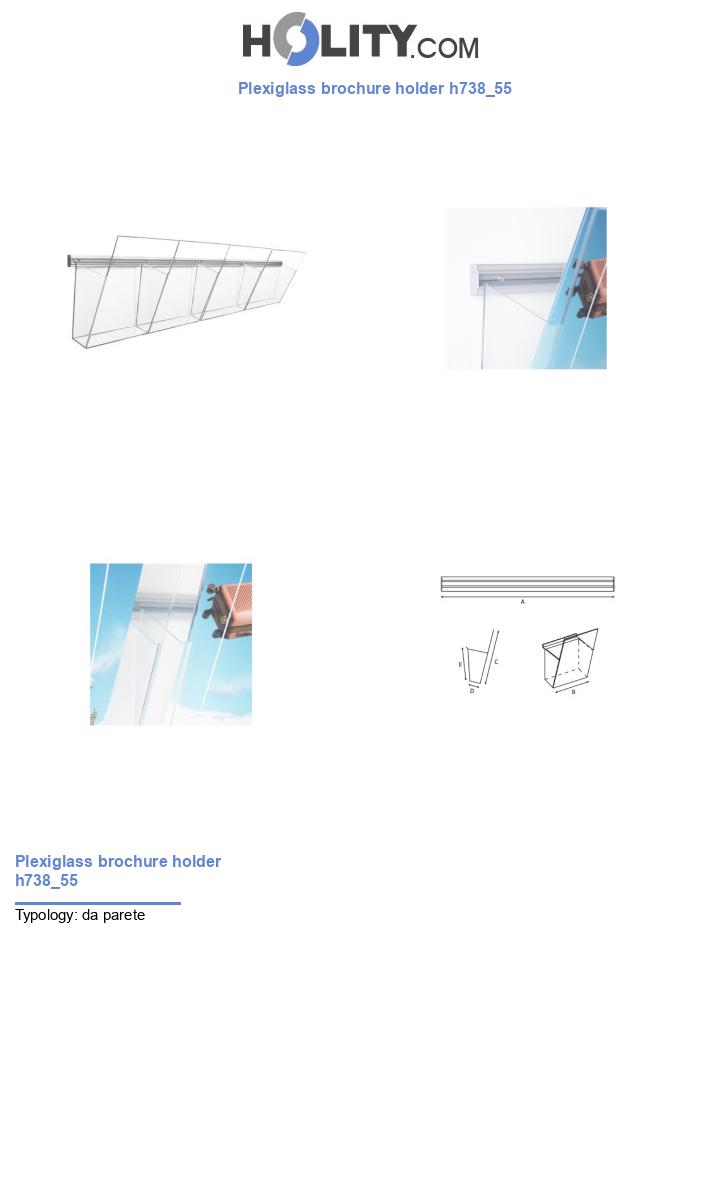 Plexiglass brochure holder h738_55
