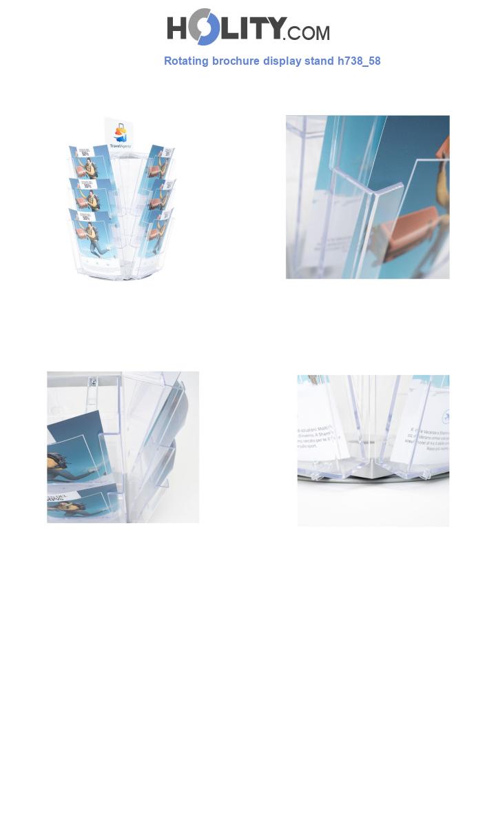 Rotating brochure display stand h738_58