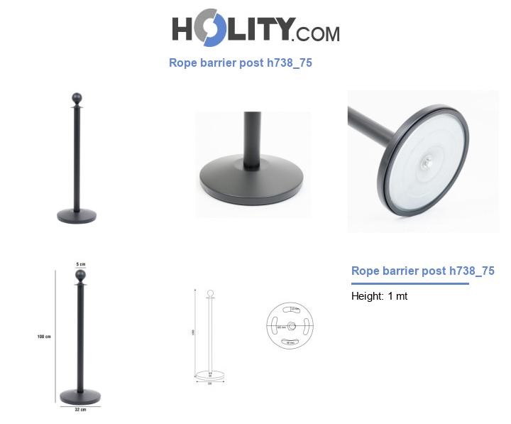 Rope barrier post h738_75
