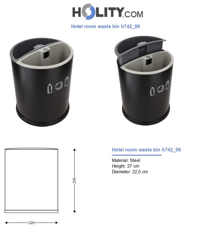 Hotel room waste bin h742_06