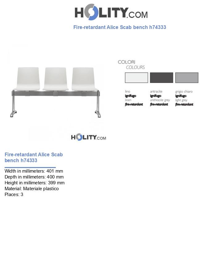 Fire-retardant Alice Scab bench h74333