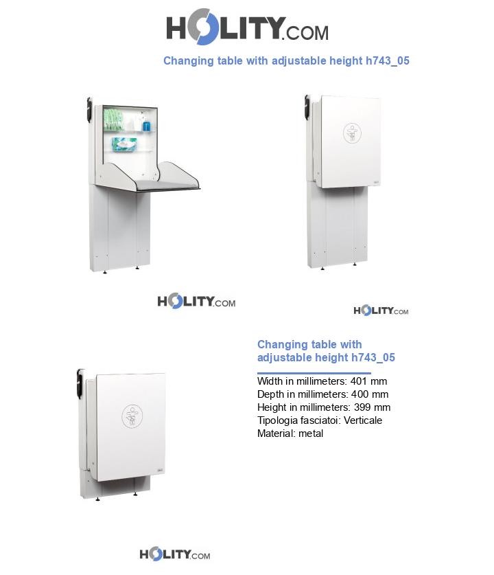 Changing table with adjustable height h743_05
