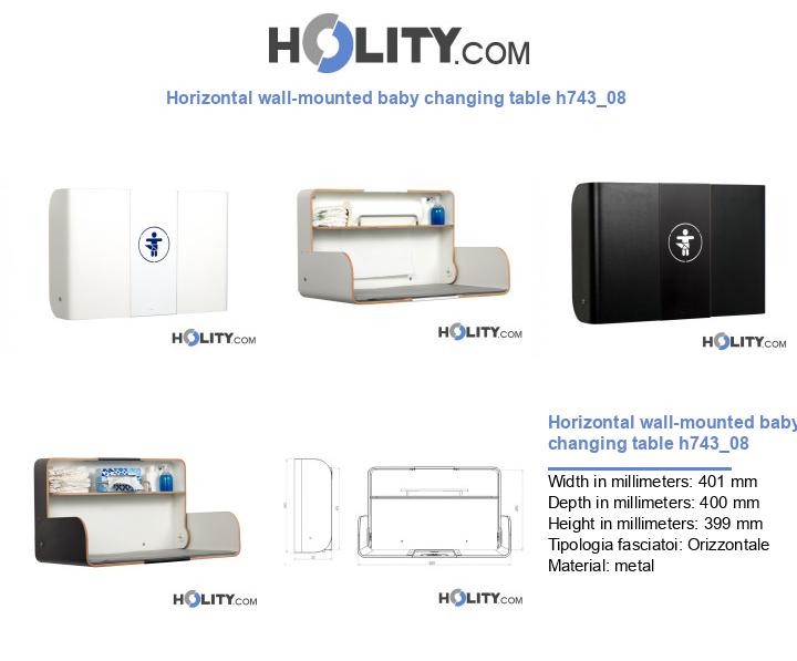 Horizontal wall-mounted baby changing table h743_08