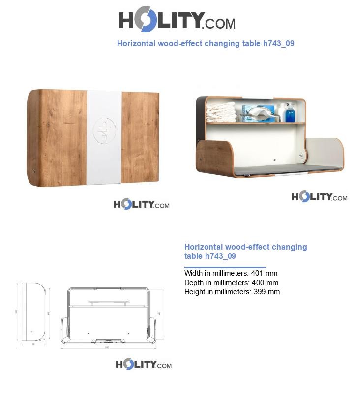 Horizontal wood-effect changing table h743_09