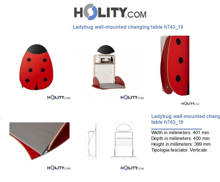 Ladybug wall-mounted changing table h743_10