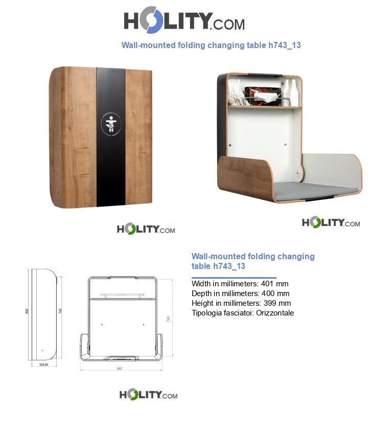 Wall-mounted folding changing table h743_13