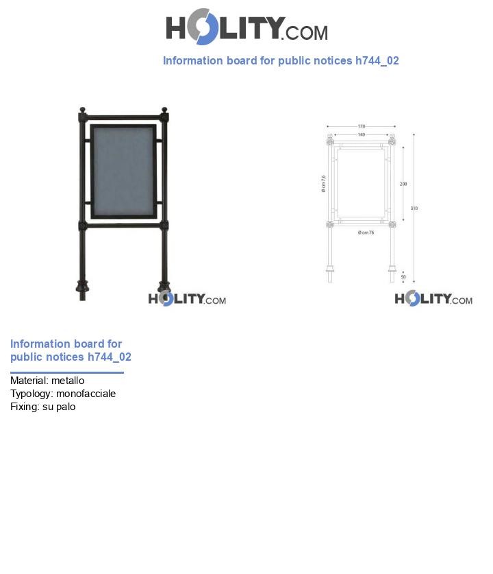 Information board for public notices h744_02