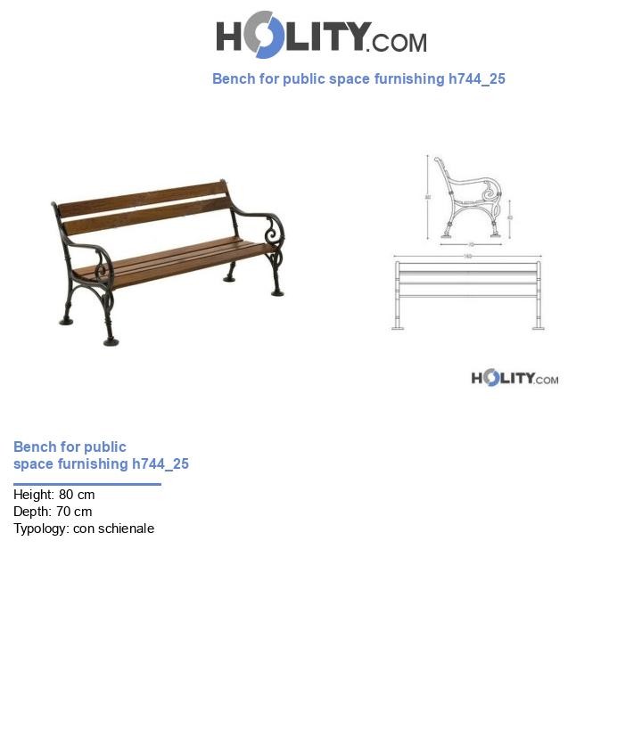 Bench for public space furnishing h744_25