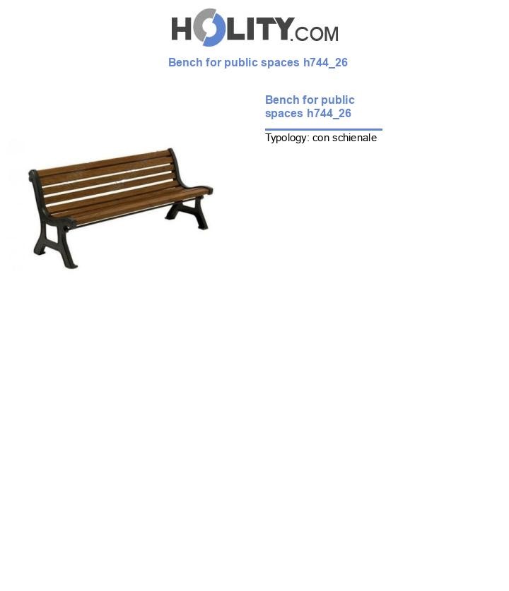 Bench for public spaces h744_26
